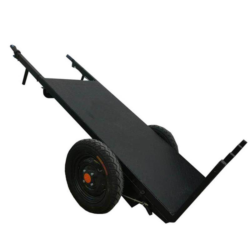 手推电动拉砖车 建筑工地搬运拉砖车 电动两轮平板小推车价格