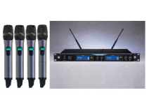 斯普曼ATW-4400A-B一拖四固定频点UHF无线话筒