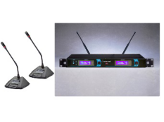 斯普曼ATW-8310U一拖二固定频点UHF无线会议话筒