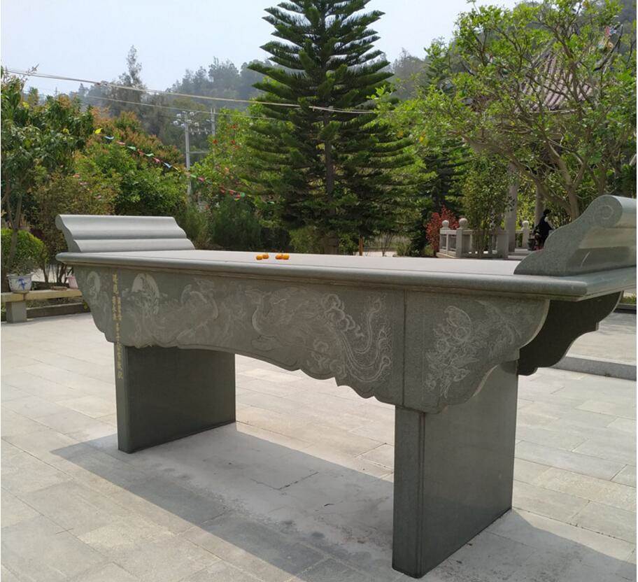 厂家销售石雕供桌 青石墓地供桌 寺庙仿古供桌 石材墓碑供桌雕刻