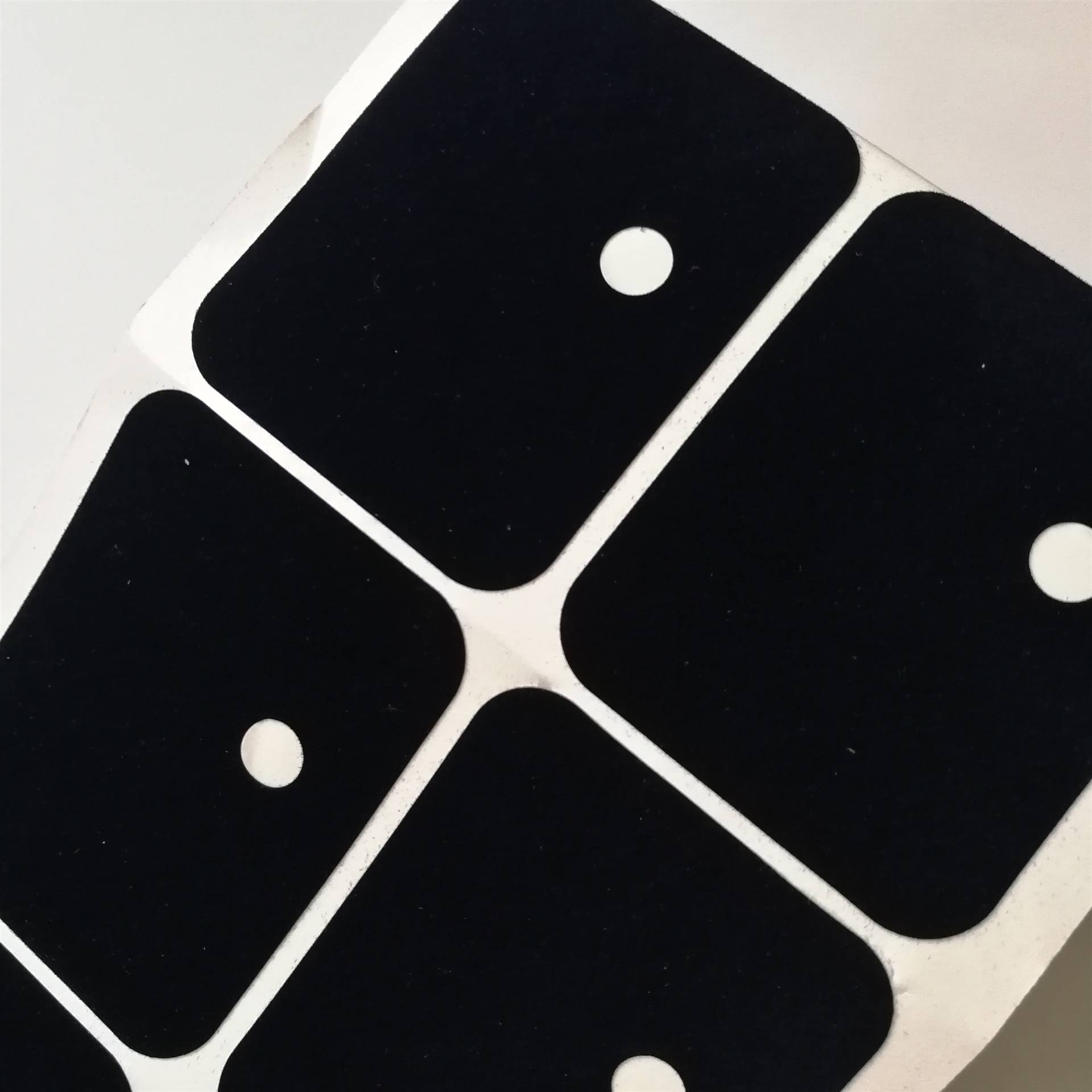 黑色绒布贴纸彩色绒布贴纸底部防滑绒布贴3m胶背绒布