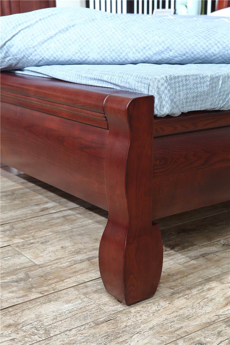 木言木语简约实木双人床 珍稀黄菠萝木原材料 实木床厂家销售