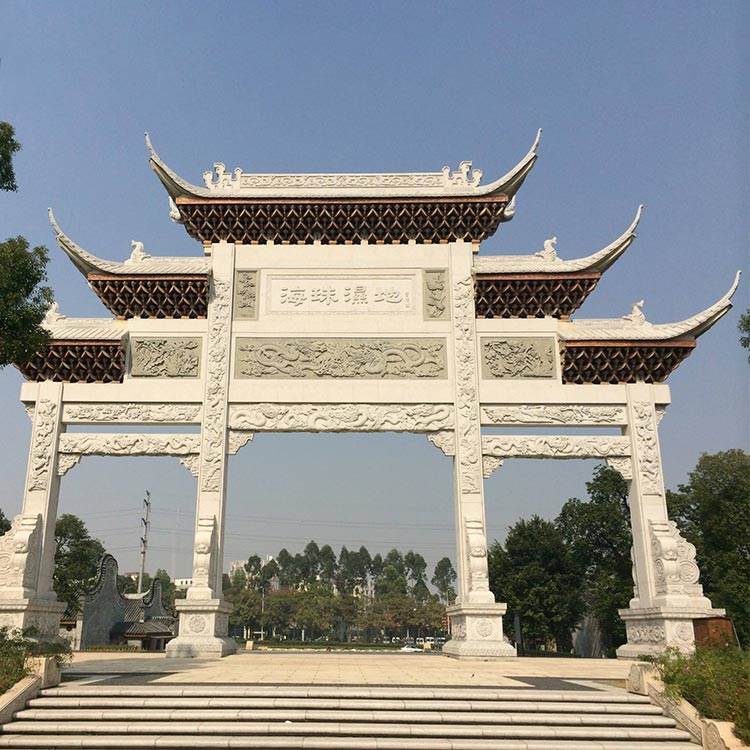 仿古石牌坊大型石牌楼景区石牌坊天志石材