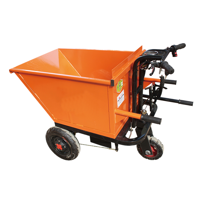 广川电动推灰车 工地电动灰斗车 推砖平板电动车 电动手推翻斗车