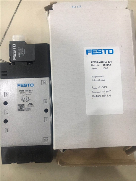 德国费斯托三位五通电磁阀CPE24-M1H-5/3E-3/8选型