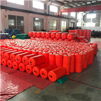 水渠白色垃圾拦截浮桶水上拦污设备