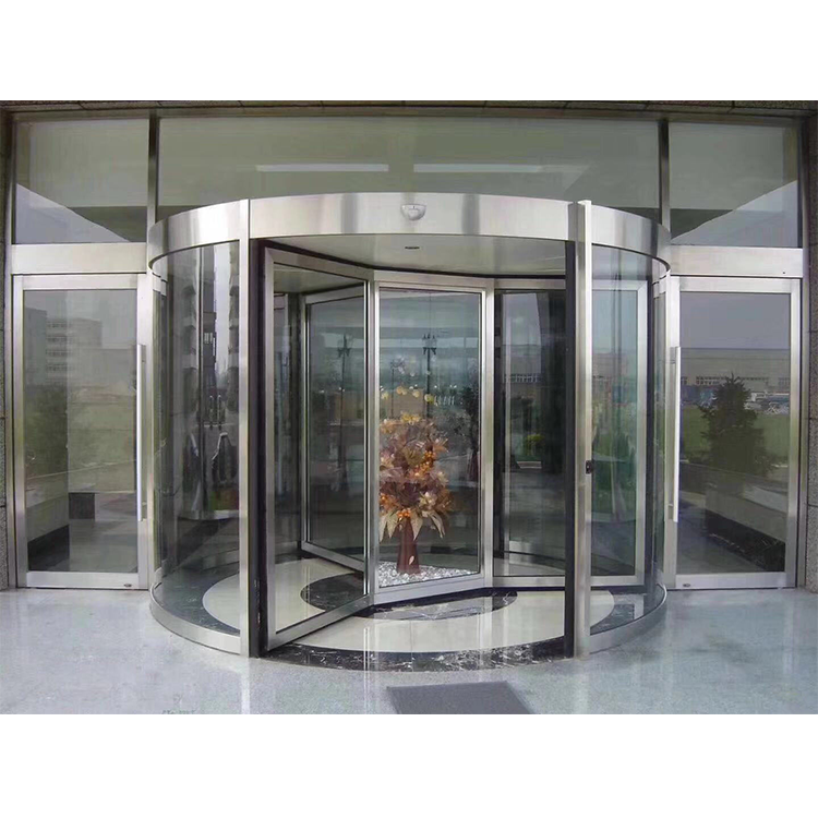 半自动旋转门维保 旋转门生产商定制 三翼铝合金自动旋转门