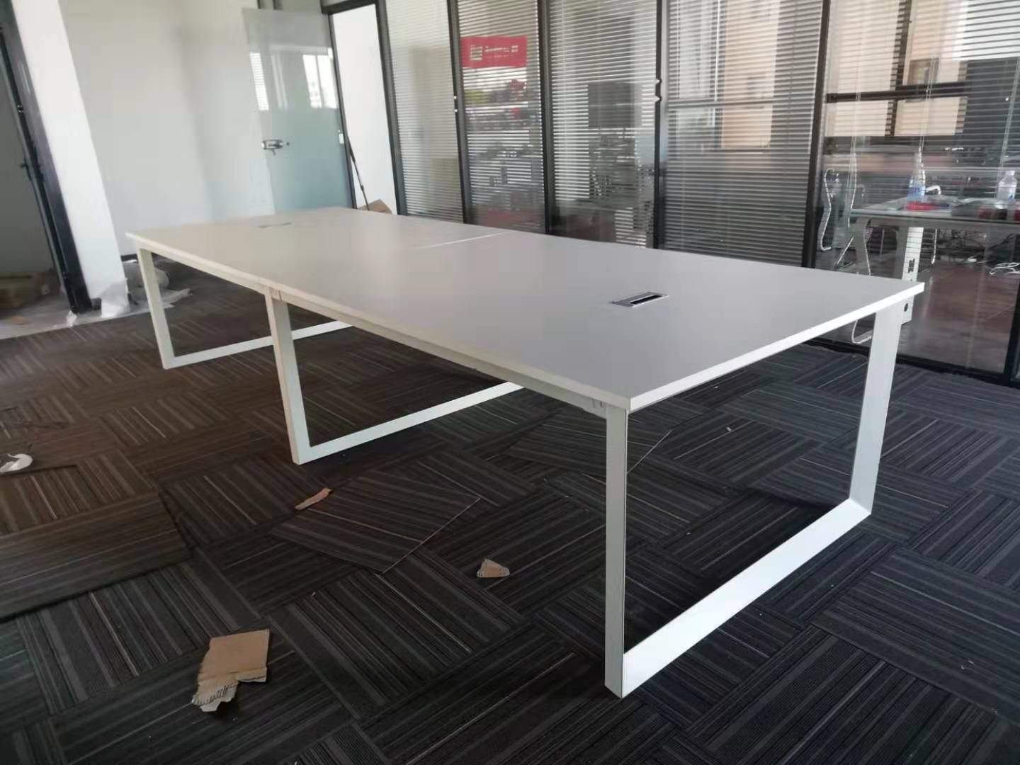 会议桌生产厂家直销钢架会议桌大型板式会议桌工位桌职员屏风桌