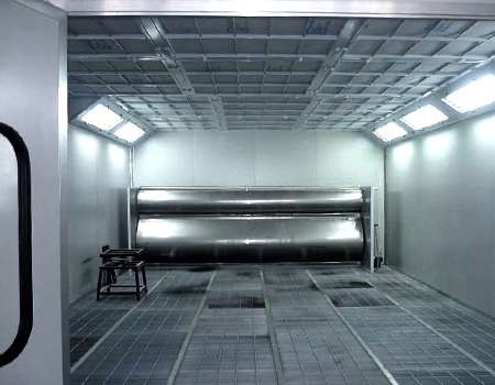 无泵水幕伸缩移动喷漆房