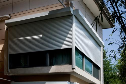 外遮阳防盗卷帘窗 定制铝合金卷帘窗