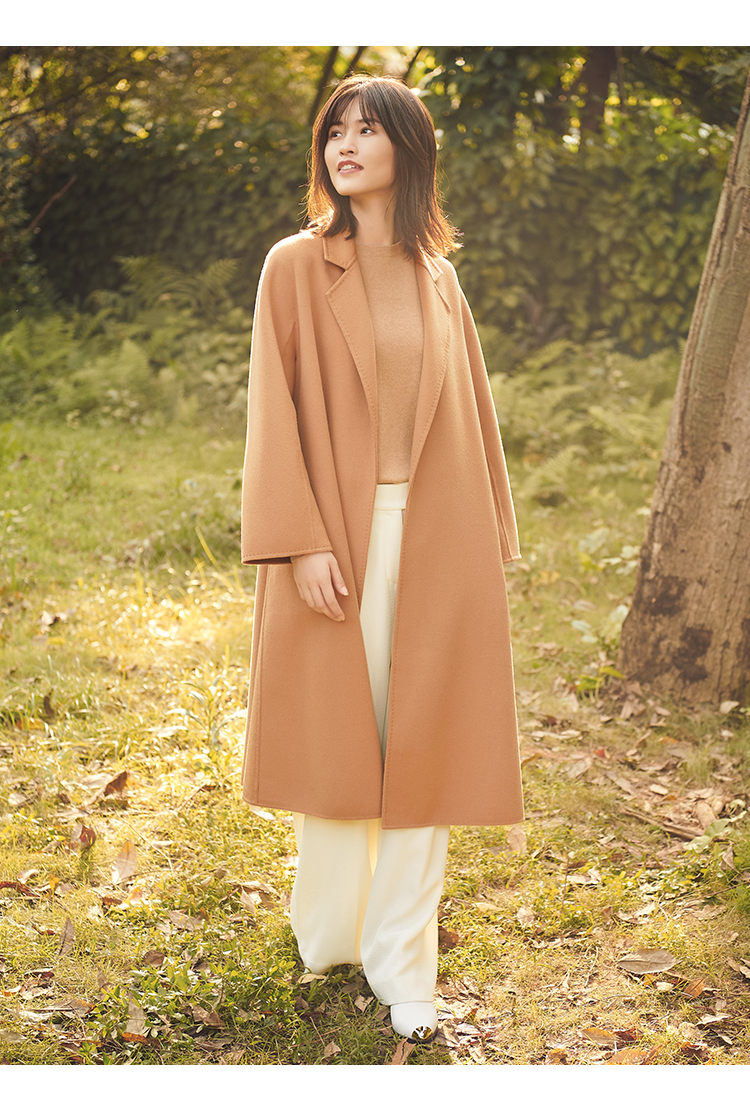 金利来廓形双面呢大衣外套 上海品牌折扣女装货源图片_高清图-广州市