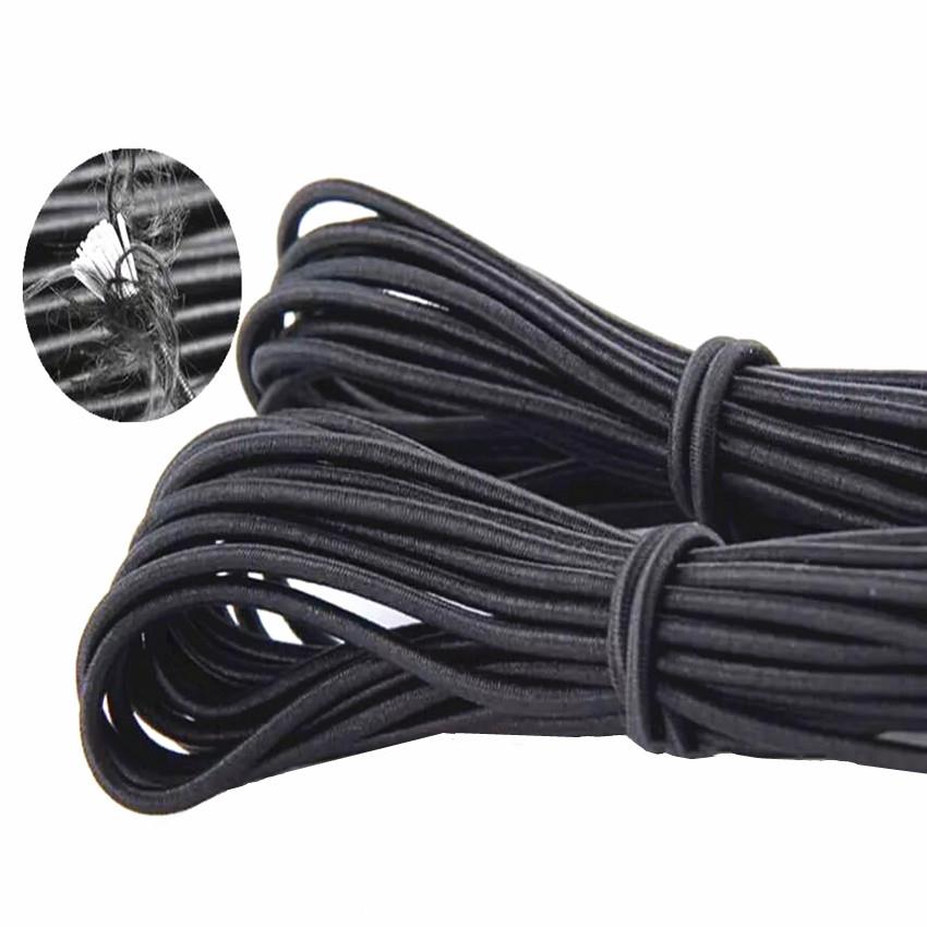 松紧绳弹力绳橡筋绳1mm3mm5mm10mm弹力绳黑白色现货直销
