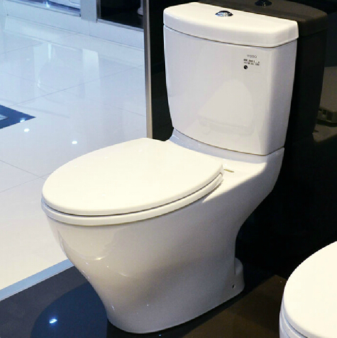 toto马桶冲落式分体坐便器cw981rb