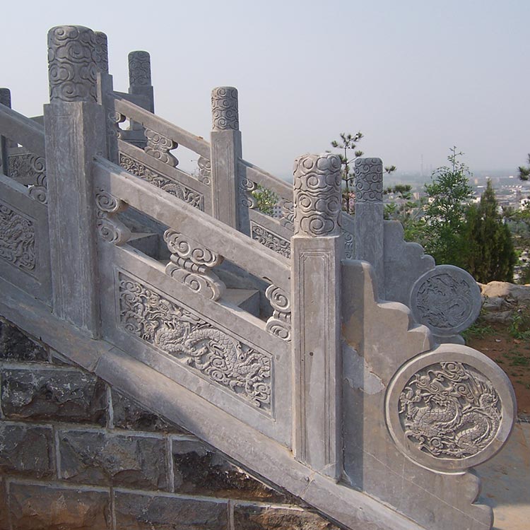 嘉祥青石栏杆石栏杆设计浮雕石栏杆天志石材