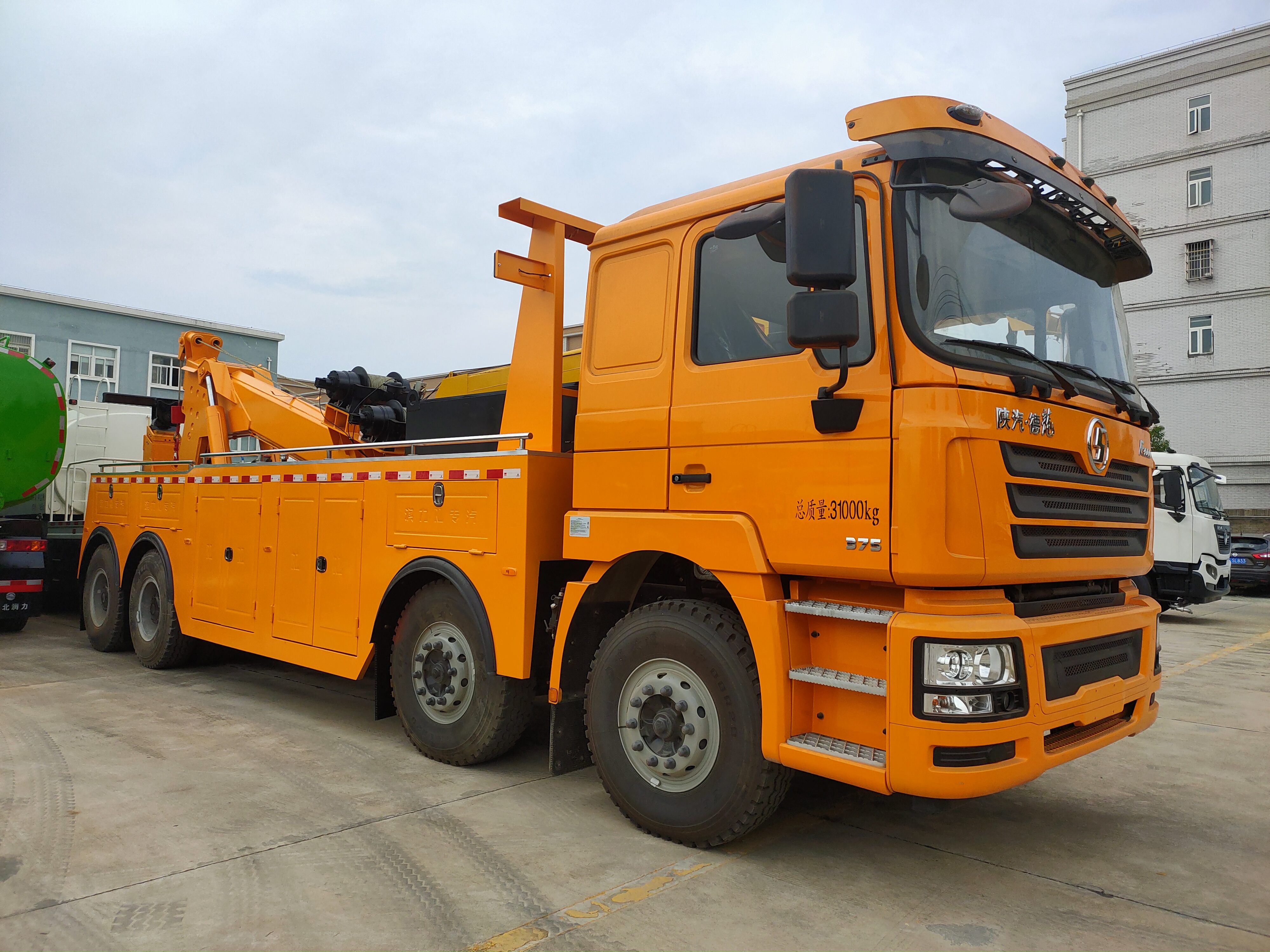 陝汽前四後八拖吊連體大型清障車 重型清障車 道路救援車 的價格