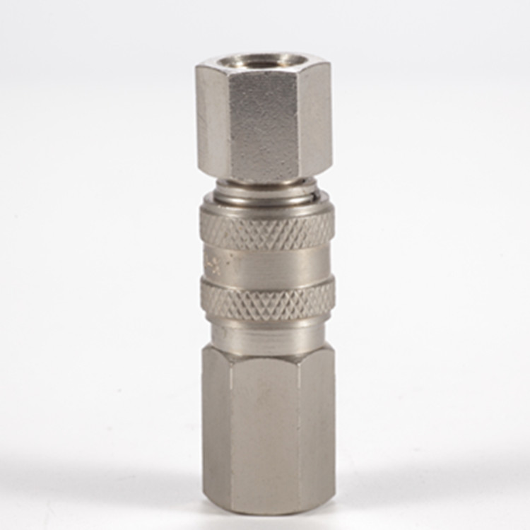 厂家直销 气动快速接头 QKD-X微型单手半自动气动快速接头 黄铜