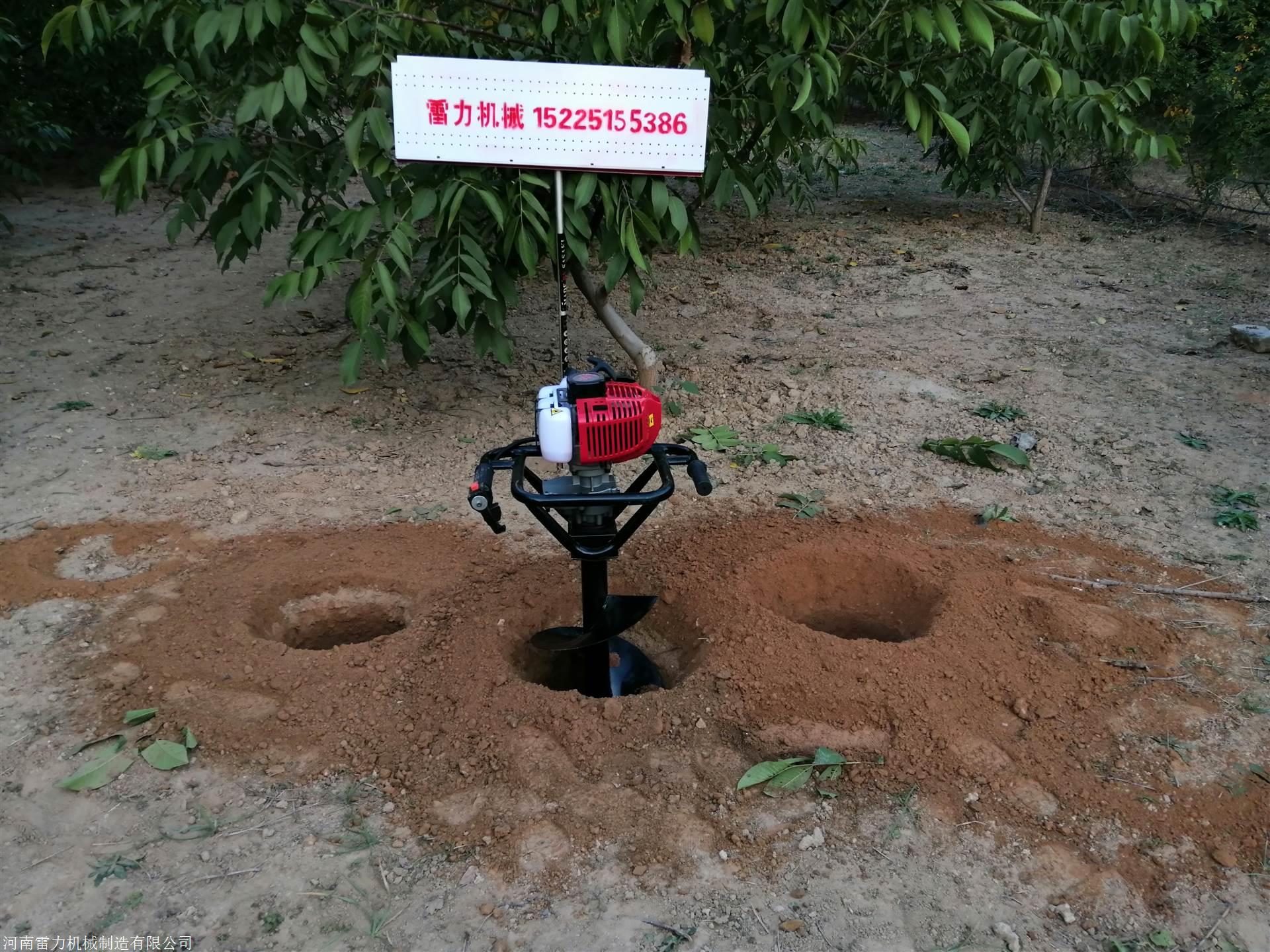 单人小型钻地机快速挖坑