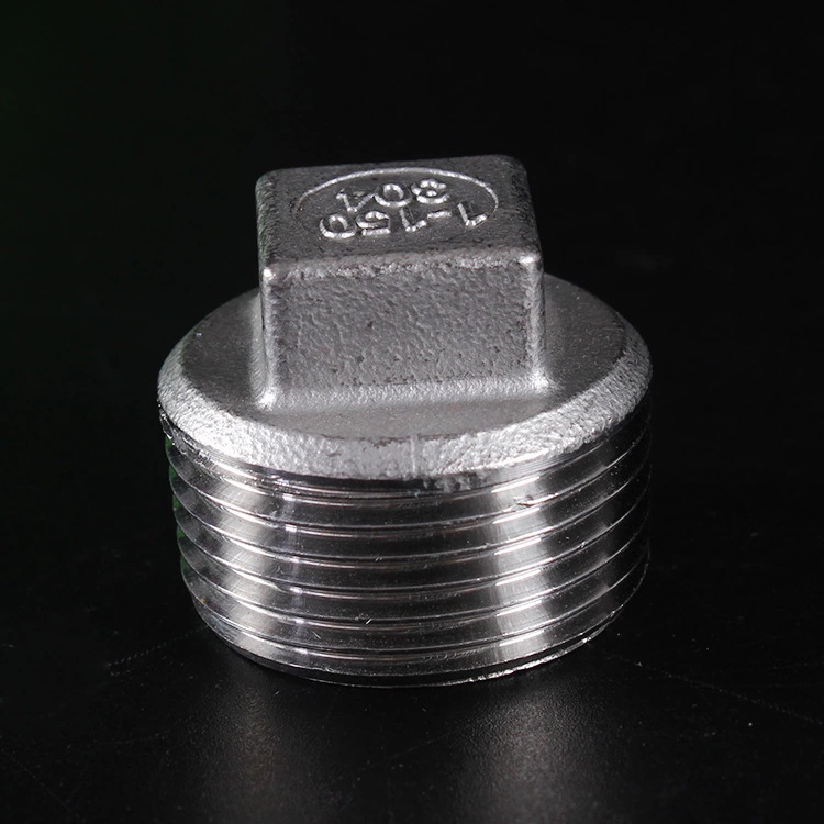 外丝水管堵头 方形堵头 管堵 阀门厂家四角方形堵头 不锈钢堵头