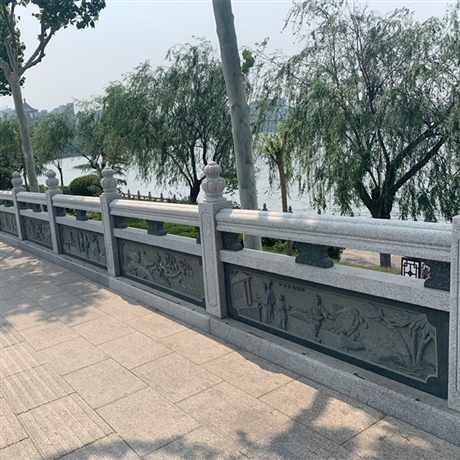 石栏杆 花岗岩石栏杆 简易石栏杆 河道石栏杆专业定制