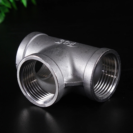 厂家直销不锈钢丝扣三通丝扣管件304316丝扣三通