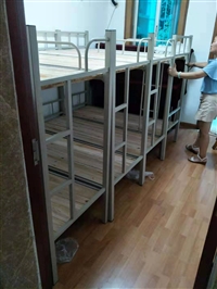 港北工地上下铺铁床专用 铁艺寝室架子床定做 南宁学生铁架床
