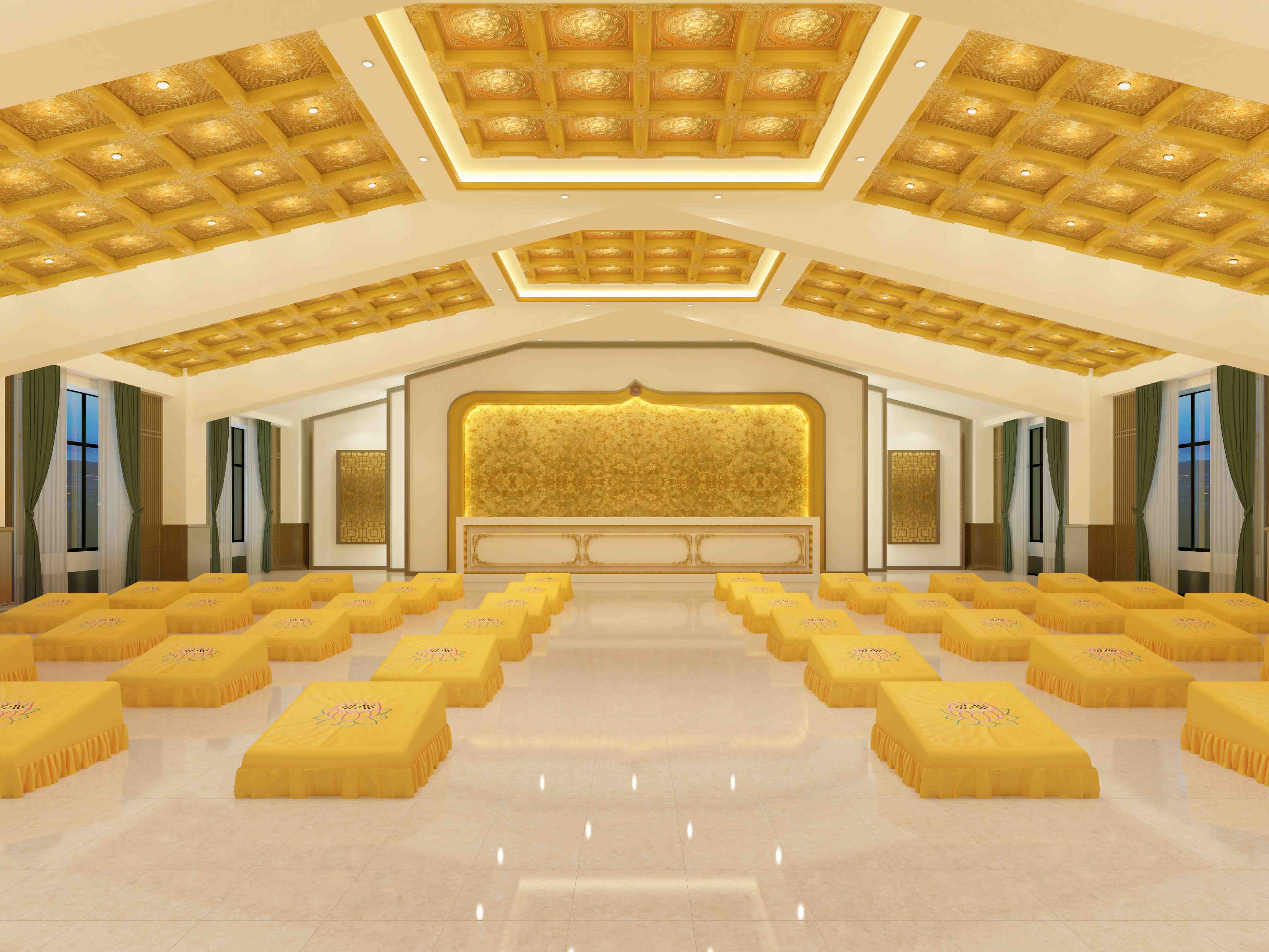 寺庙吊顶专用材料古建筑彩绘设计装修大殿楼阁天花板