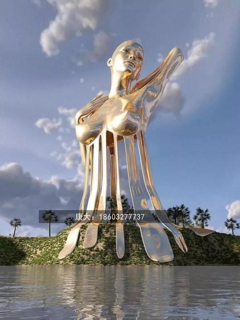 云南康大雕塑 不锈钢人物雕塑 不锈钢镂空人物创意雕塑
