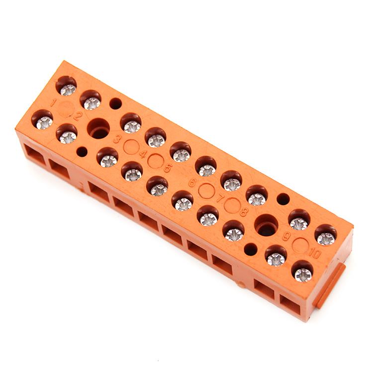 h系列接线端子 h3801-10接线排10位连接器塑料接插件端子