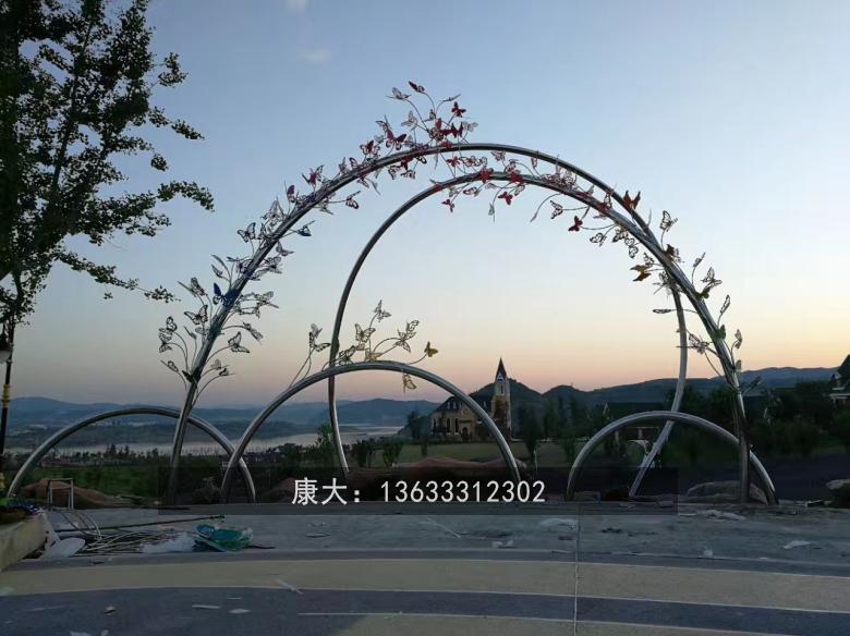 康大雕塑不鏽鋼大型景觀蝴蝶雕塑抽象戶外公園林鐵藝造型