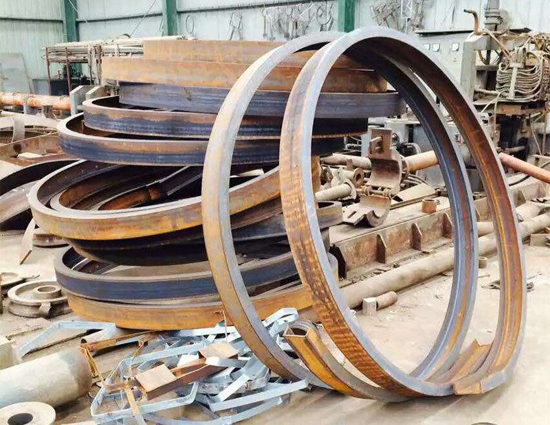 机械电缆盘型钢卷圆机卷圆效果展示