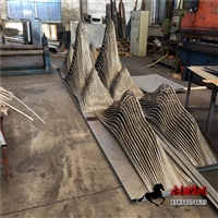 不锈钢管假山雕塑，钢管扭曲塑形