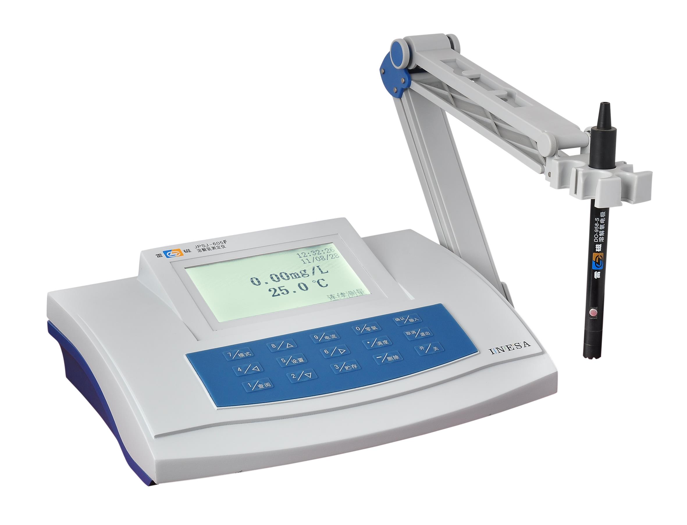 上海雷磁自动温度补偿jpsj-605f溶解氧分析仪