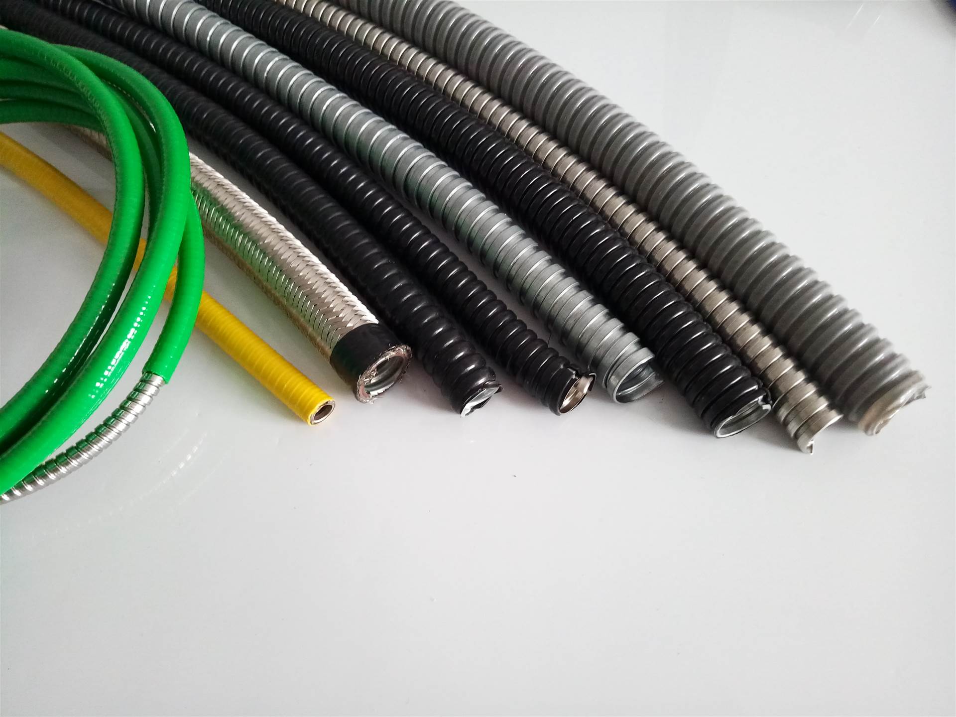 供应宁国市线路布线Φ16金属波纹管绝缘套管阻燃防火