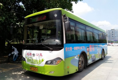 龙岩漳平永定连城武平长汀上杭公交车身车体候车广告