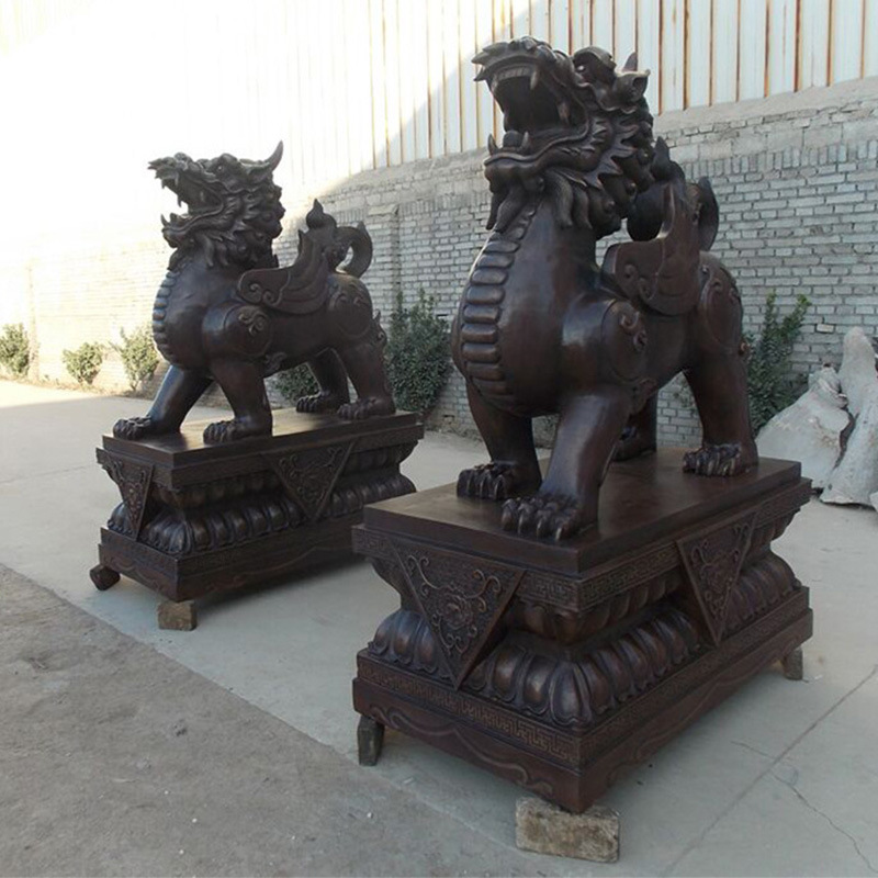 麒麟铜雕塑铸铜麒麟雕塑河北保定铜雕麒麟厂家