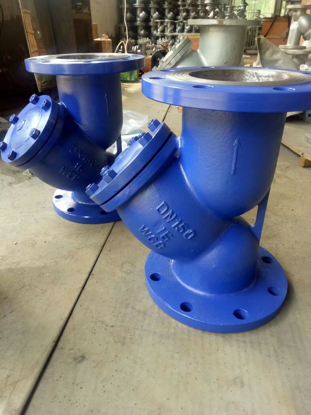 铸钢不锈钢高温蒸汽y型法兰过滤器