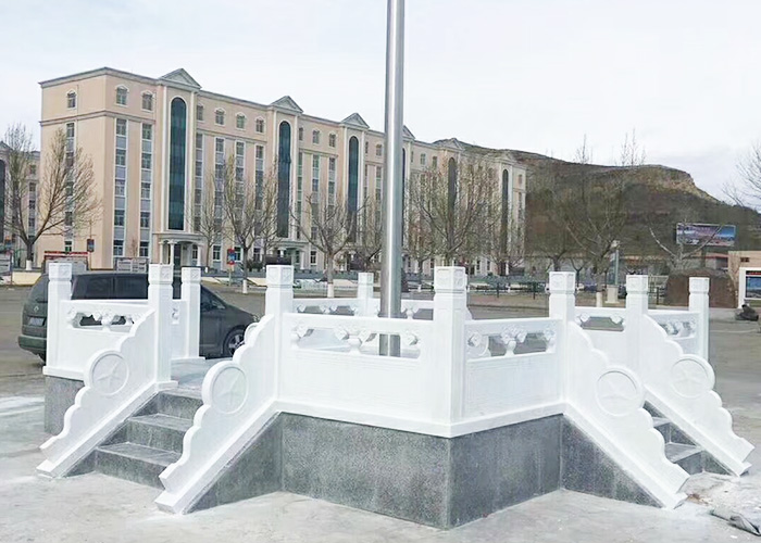 旗台栏杆 汉白玉旗台 石雕旗台 升旗台