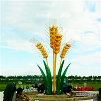 不锈钢麦穗雕塑，丰收主题不锈钢雕塑