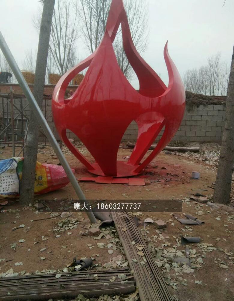 衡水康大的雕塑 大型不锈钢雕塑抽象雕塑 校园火焰火苗雕塑