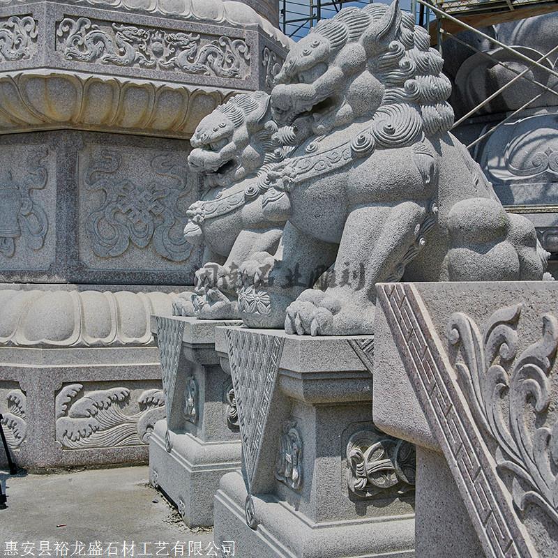  惠安厂家现货石雕狮子 青石狮子 花岗岩北京狮 石雕动物狮子