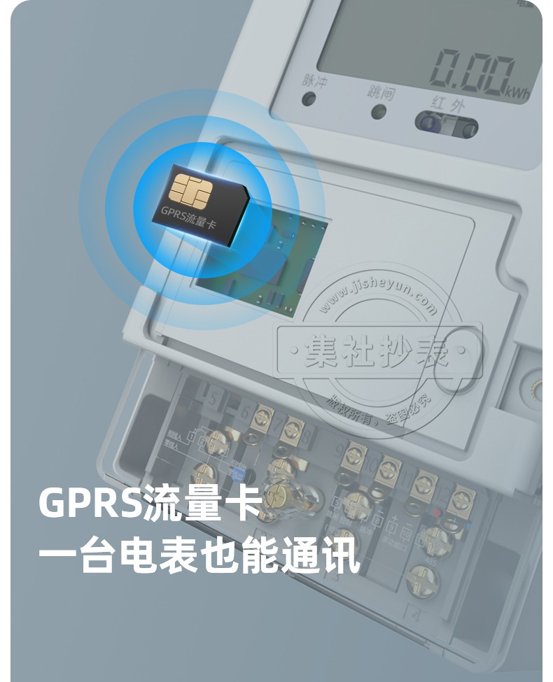 单相家用GPRS智能电表 远程无线预付费电能表 免费配套抄表系统