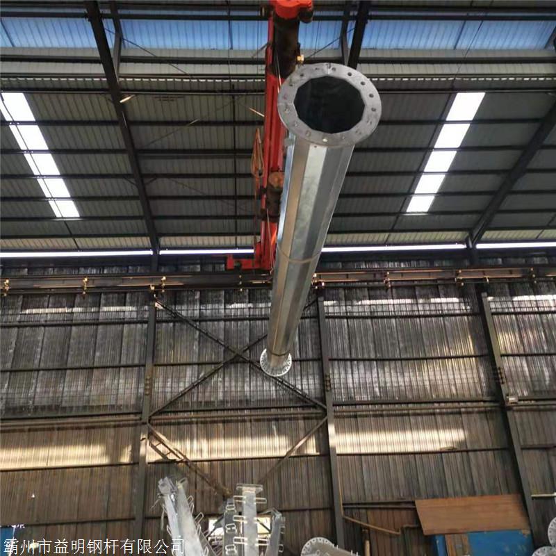 青岛电力钢杆生产厂家 15米高压电线杆 钢桩基础施工