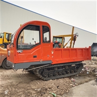 厂家供应橡胶履带运输车 山地托运履带自卸车 液压履带翻斗车