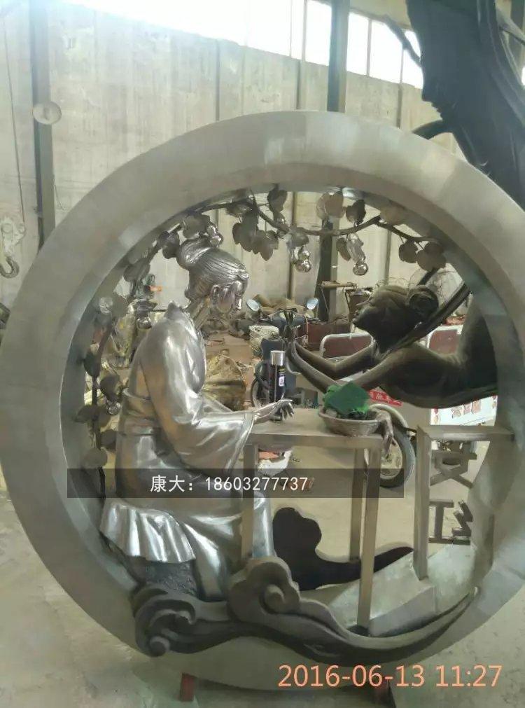 云南康大雕塑 古代人物不锈钢雕塑 肖像不锈钢雕塑摆件