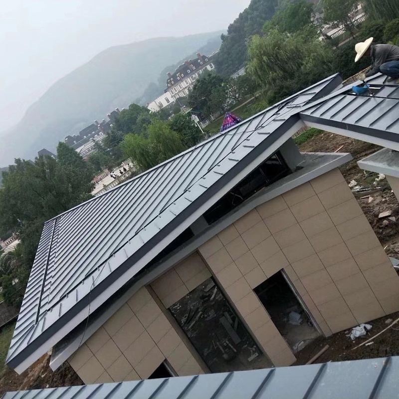 08金属瓦25260型铝镁锰屋面板家用别墅铝瓦