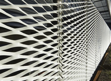 外墙金属装饰网幕墙铝板网铝拉网装饰网河北唯在生产厂家直销