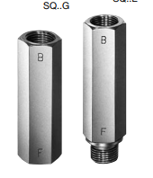 哈威HAWE流量控制阀SQ系列的安装尺寸图