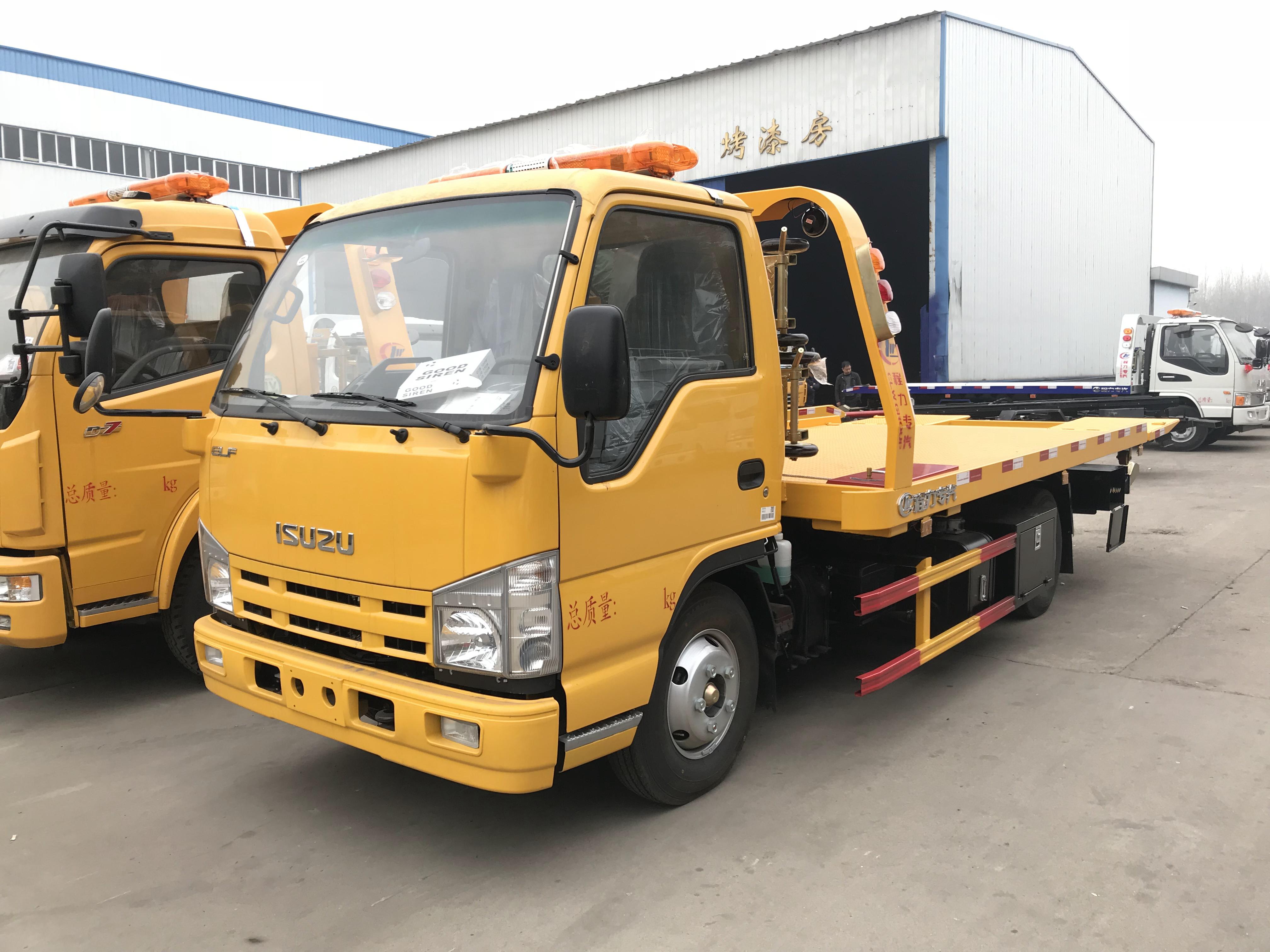 五十铃蓝牌清障车配置:采用庆铃五十铃100p底盘,五十铃98马力发动机,5