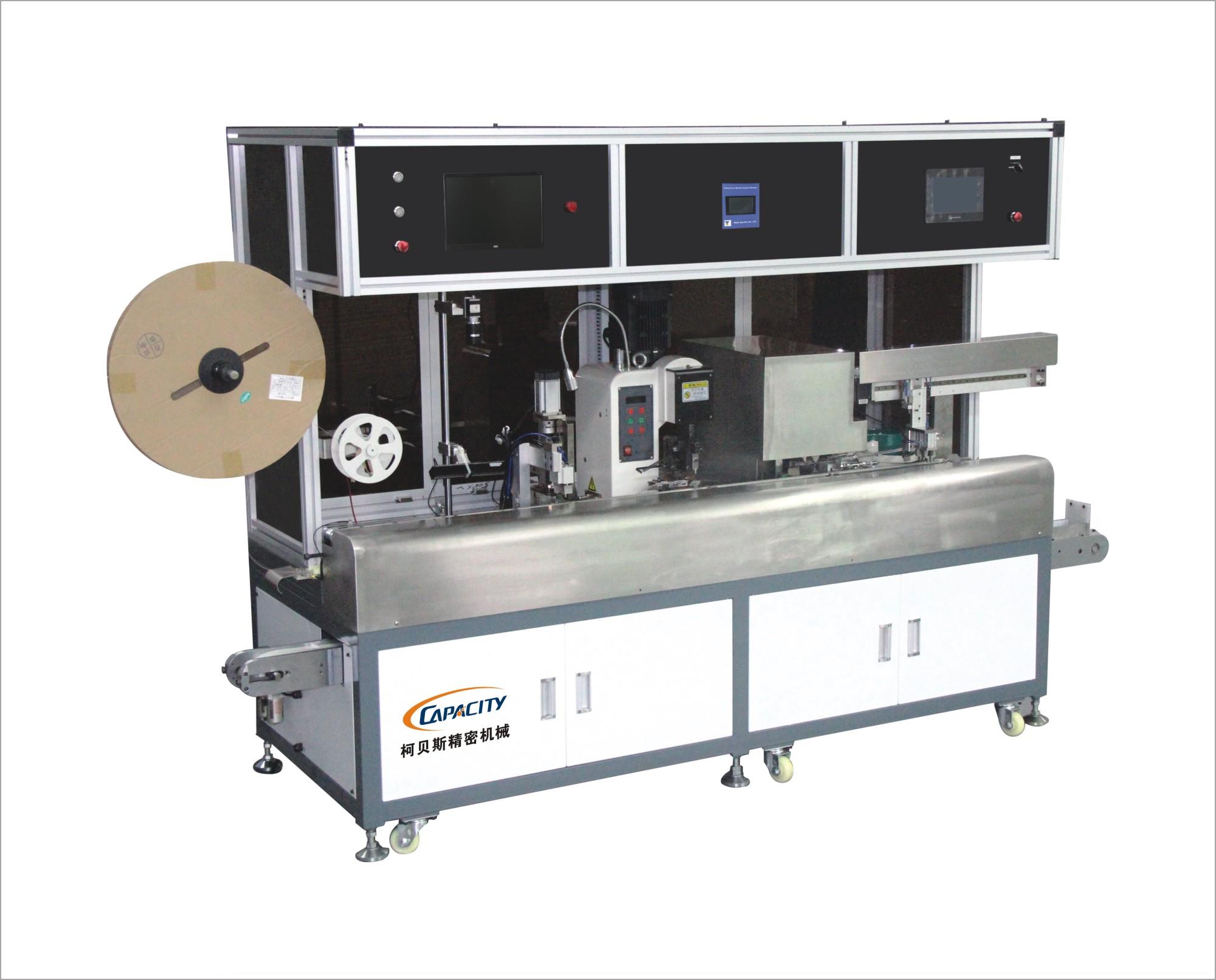 多芯线自动打端插壳机护套线打端穿胶壳