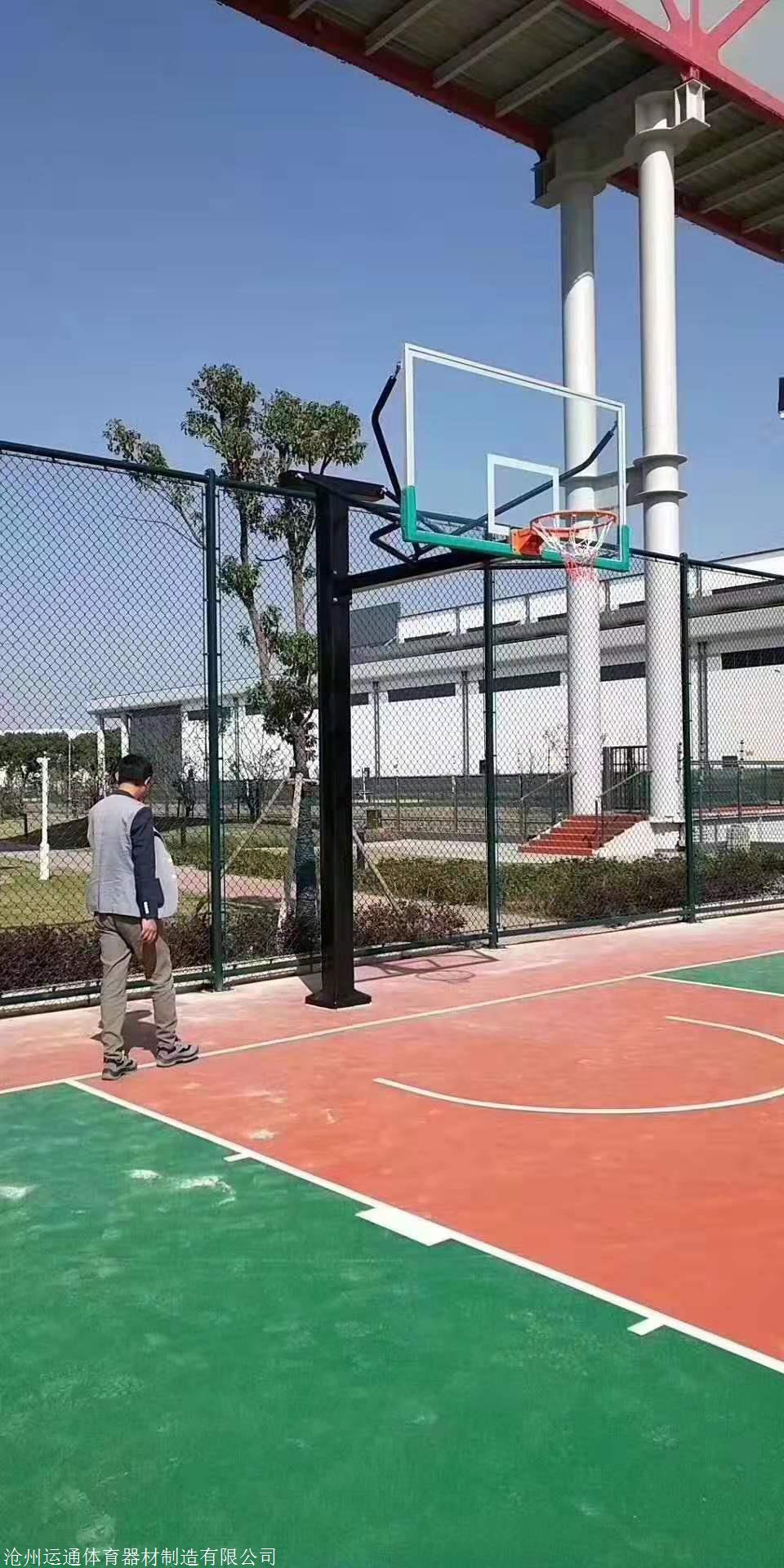户外篮球架成人标准室外地埋方管加强固定篮球架